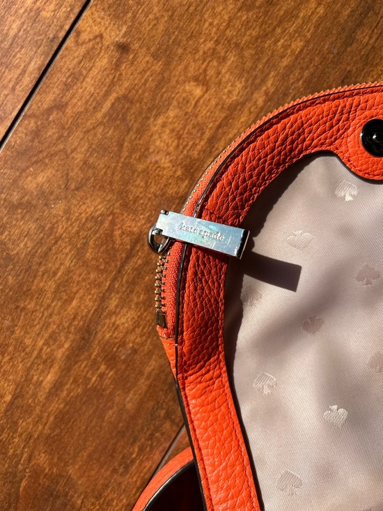 kate Spade NY Leila Orange Pebbled Leather Backpack